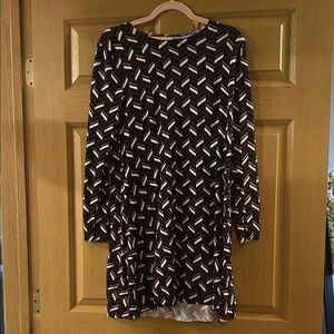 Michael Kors Geometric Long Sleeve Dress